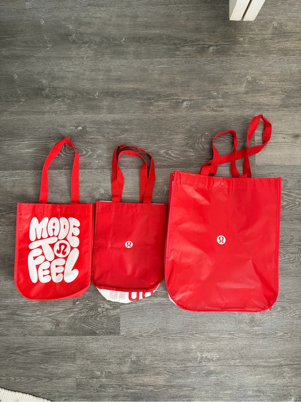 lululemon athletica Red Logo Tote Trio